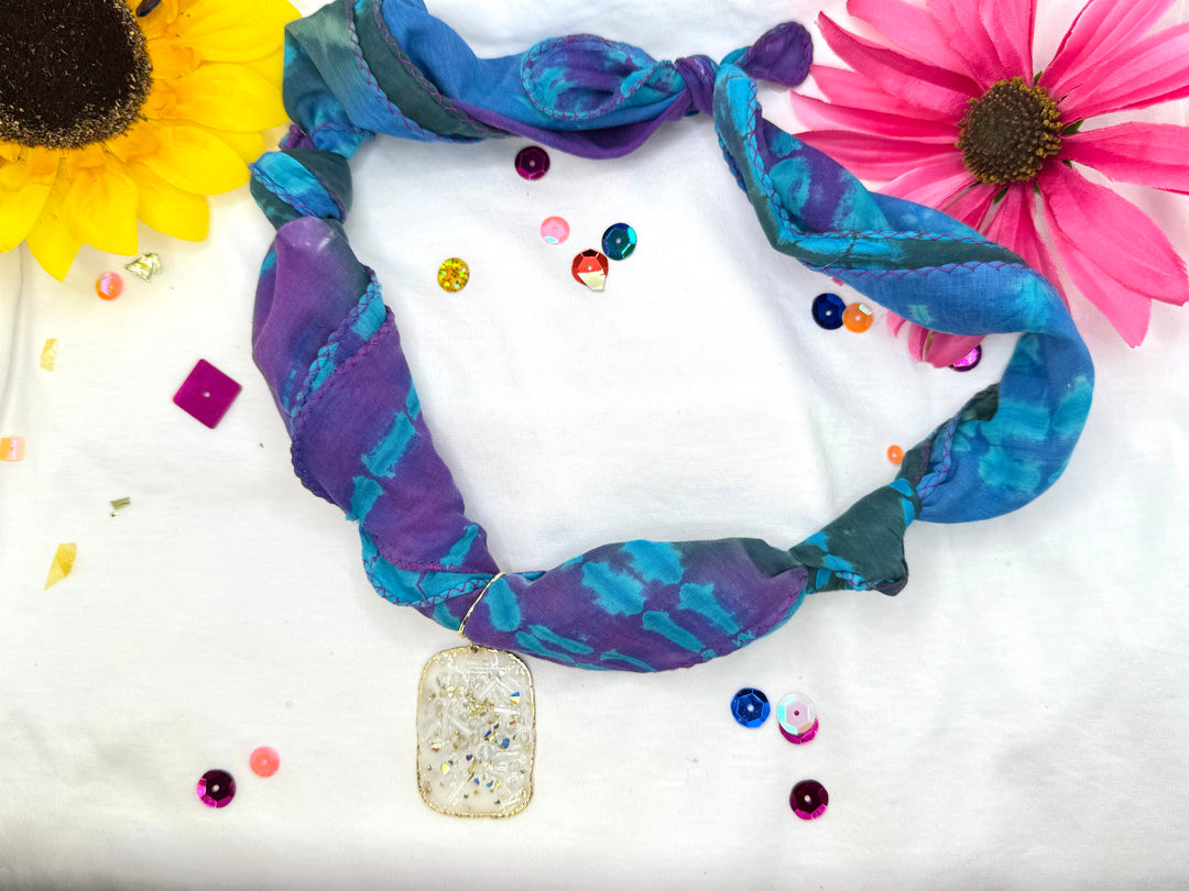 Tie-dye Bandana with Charm