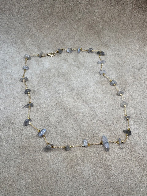 Stone necklace - labradorite
